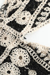 SWAYING/KNIT Embroidered Crochet Tank Top with Bandeau SW22SST58 White/Black
